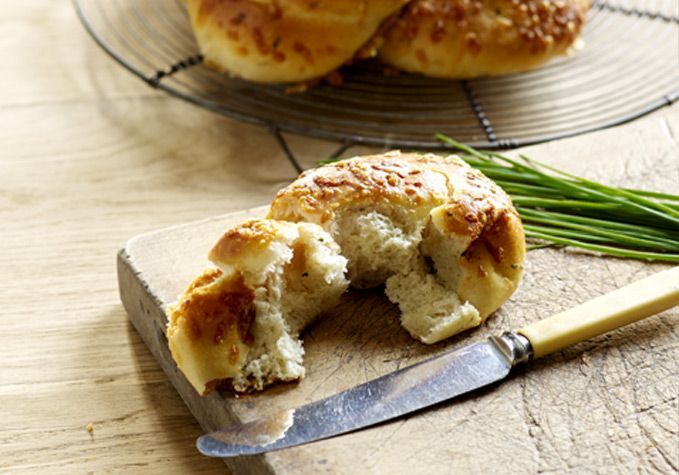 Swiss Cheese & Chive Rolls