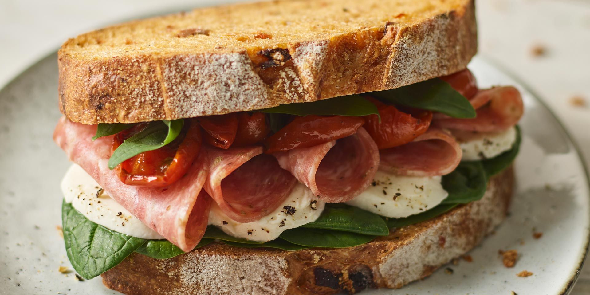 Bettys Yorkshire Salami, Mozzarella & Roasted Tomato Sandwich