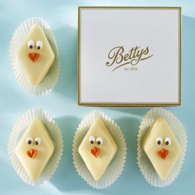 Easter Chick Lemon Fondant Fancies (Box of 4)