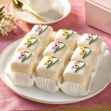 Fondant Fancies for Delivery (French Fancy Cakes) | Bettys