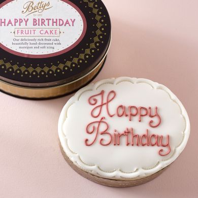 Happy Birthday Cake in a Tin