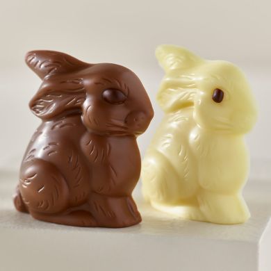 White & Milk Chocolate Bunnies