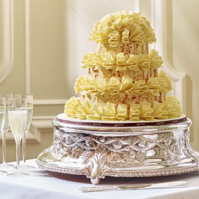 Chocolate Ruffle Wedding Cake