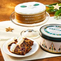 Soft Iced Christmas Cake in a tin